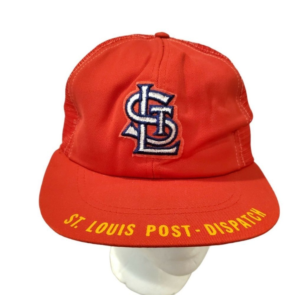 Vintage St Louis Cardinals Post‎ Dispatch Mesh Snap